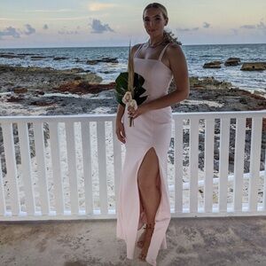 Azazie Bridesmaid Dress, Size 10, Perfect Shape, Blushing Pink Color